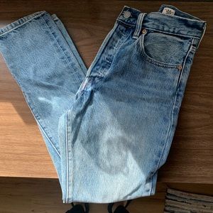 Levi’s 501 skinny high rise jeans